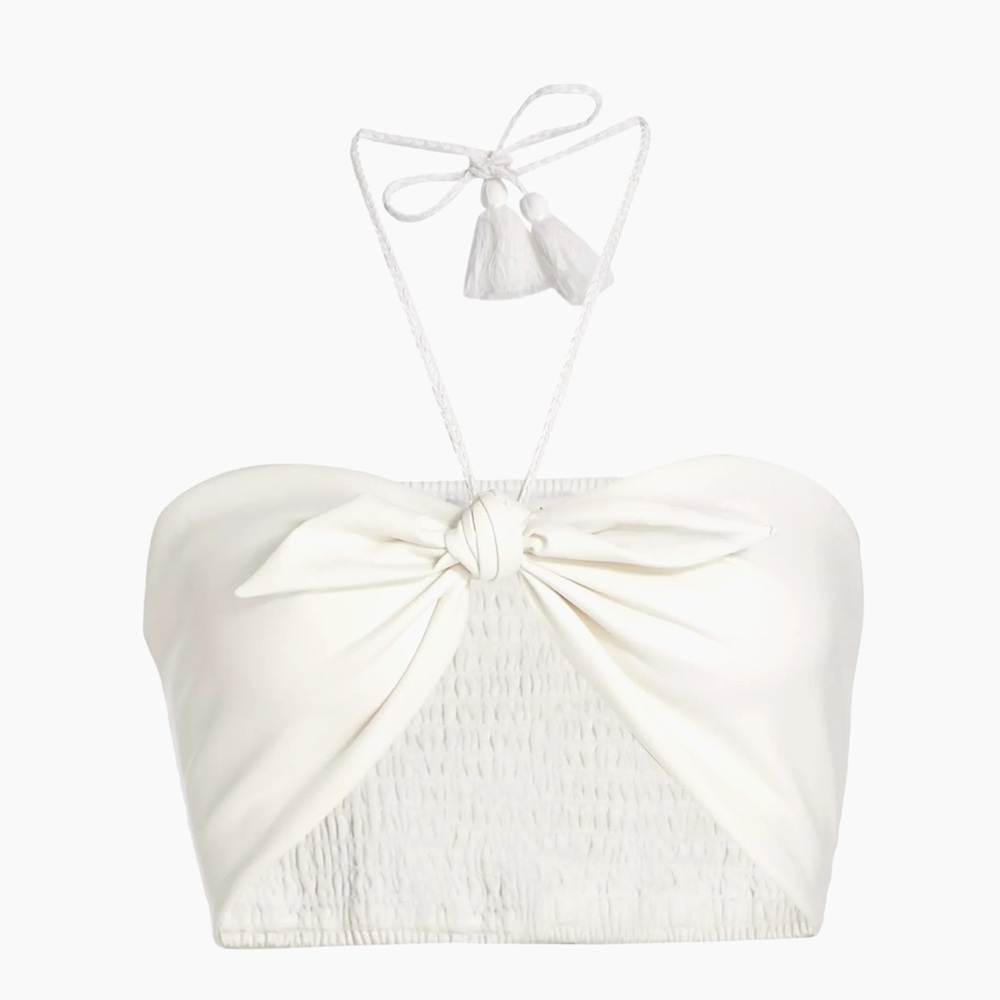 Alice + Olivia Livia Vegan Leather Crop Top - Picture 7 of 7